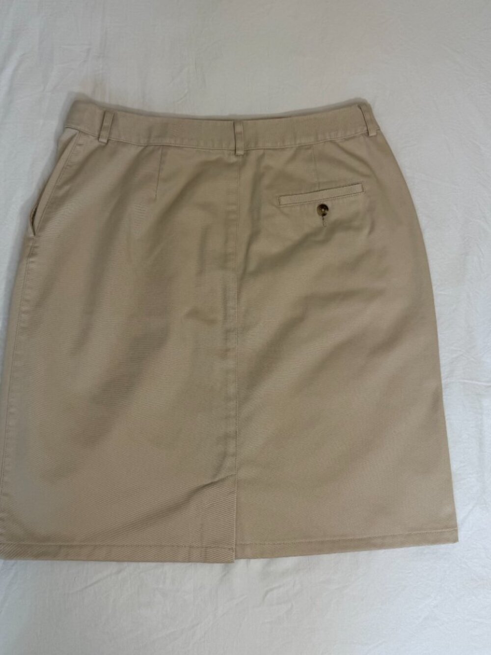 L.L. Bean Classic Fit Chino Skirt - Khaki/Stone Size 10 - Picture 7 of 7